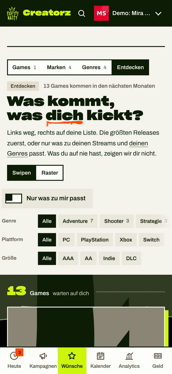 Release-Radar auf dem Handy
